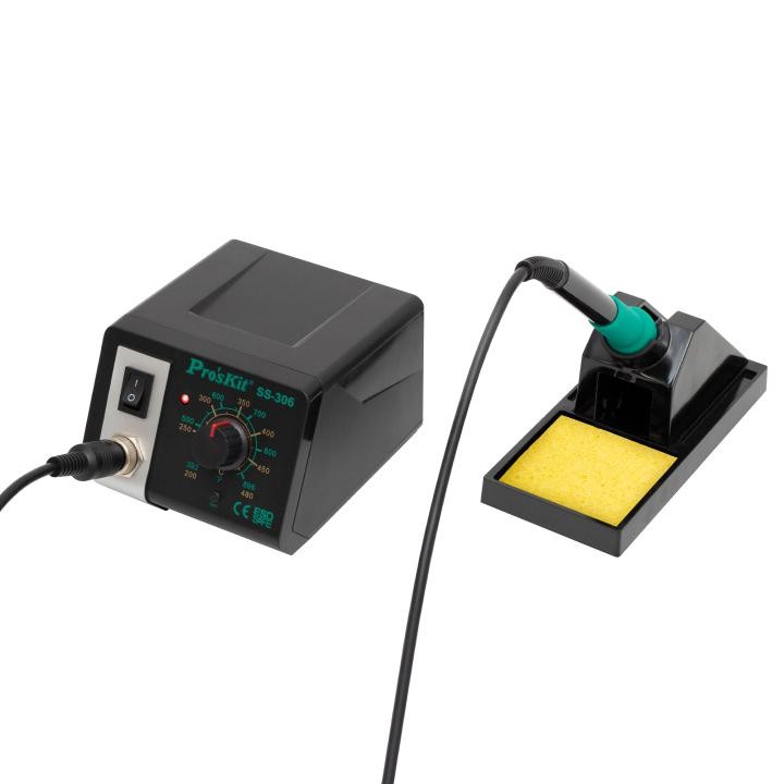 Statie de lipit profesionala, 75W, temperatura reglabila 200-480 grade Celsius, cablu ESD inclus - imagine 4